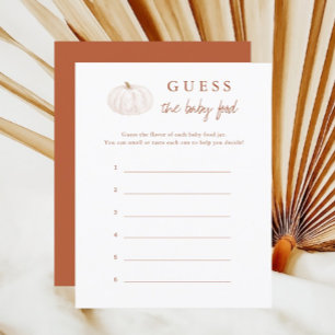 Papier Boho Fall Citrouille Baby shower Devinez The Baby 
