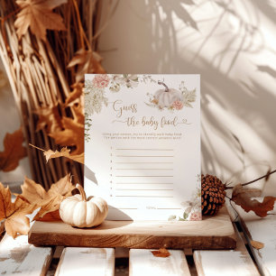 Papier Boho Fall citrouille devine le jeu de nourriture p