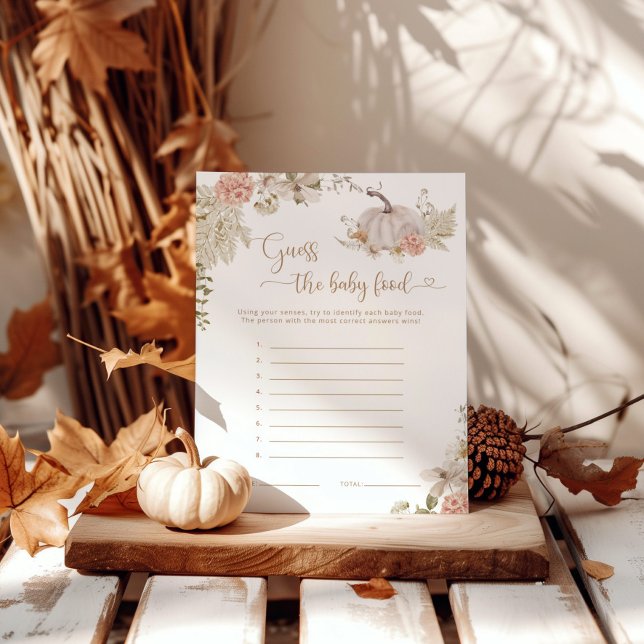 Papier Boho Fall citrouille devine le jeu de nourriture p (Créateur téléchargé)