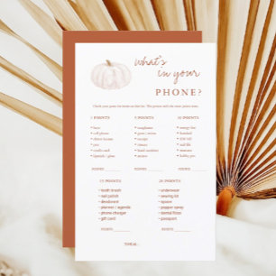 Papier Boho Fall Citrouille Qu'est-ce que votre jeu de té