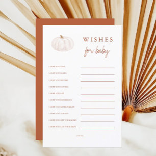 Papier Boho Fall Citrouilles Wives for Baby Cards