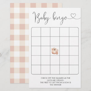 Papier Boho Fall Floral Citrouille Baby shower Bingo Jeu