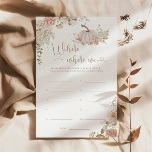 Papier Boho fall Où étions-nous le jeu de douche nuptiale