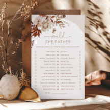 Boho fall Voudrait-elle plutôt nuptiale douche jeu