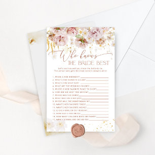 Papier Boho jardin floral Qui connaît la mariée meilleur