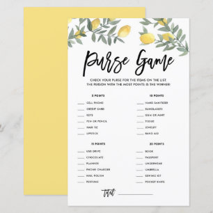 Papier Boho Lemon What's In Your Purse Fête des mariées J