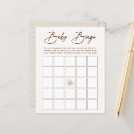 Papier Boho Neutral Baby Bingo Jeu