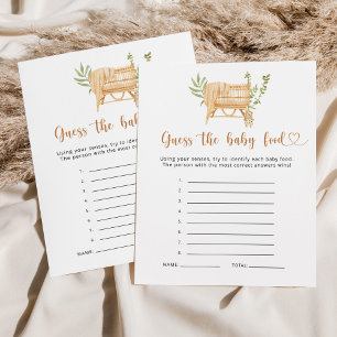Papier Boho nursery devine le jeu de nourriture pour bébé