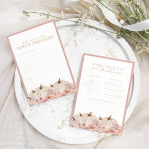Papier Boho Pampas Citrouille Baby Prediction Jeu