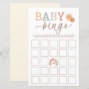Papier Boho Rainbow Baby Jeu - Watercolor Baby Sho
