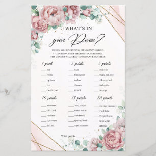 Papier Boho rose pâle floral Qu'est-ce que dans votre sac