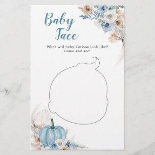 Papier Boho Rustic Citrouille Automne Baby shower Baby Fa