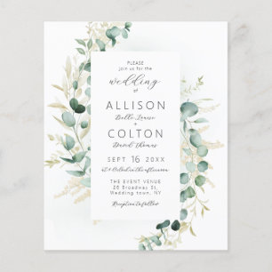 Papier Boho rustique sauge verdure tout en un mariage