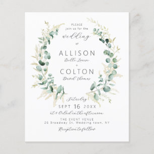 Papier Boho rustique sauge verdure tout en un mariage