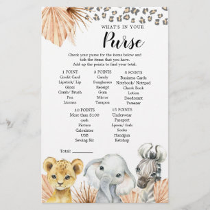 Papier Boho Sage Green Safari Oh Garçon Jeu de bourse