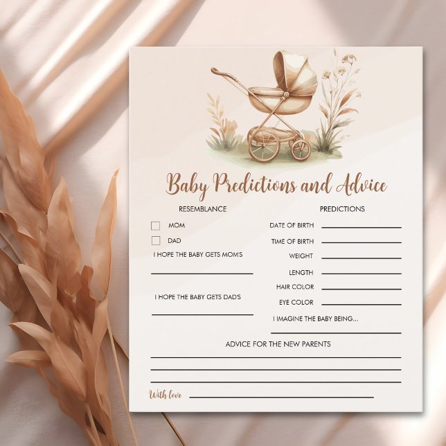 Papier Boho Style Baby stroller neutral baby shower (Créateur téléchargé)