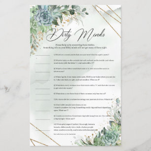 Papier Boho succulents eucalyptus cadre or Dirty Mineurs