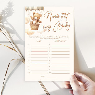 Papier Boho Teddy bear Nom de la chanson jeu de baby show