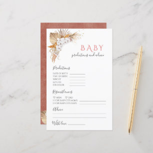 Papier Boho Terracotta Prédictions & Conseils Baby shower