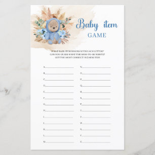 Papier Boho tropical ours en peluche pampas fan palm Baby