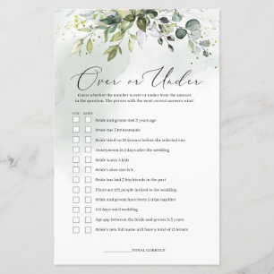 Papier Boho verdoyant sur ou sous la douche nuptiale
