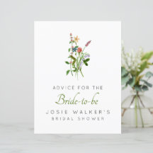Boho Widflower Conseil pour la mariée à être signe