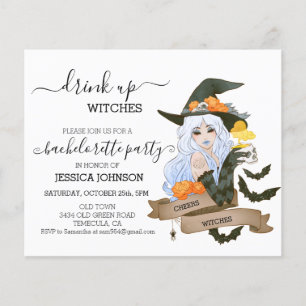 Papier Boire des sorcières Bachelorette Budget Halloween