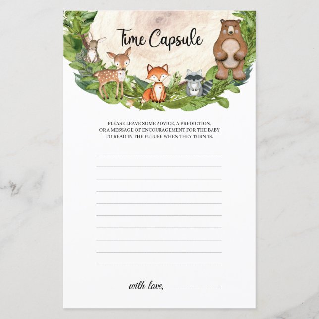 Papier Bois animaux bois tranche bois Temps Capsule (Devant)