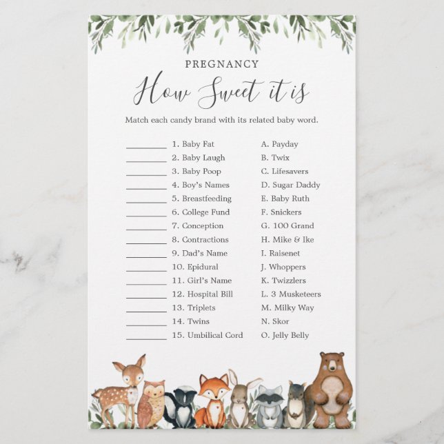 Papier Bois Baby shower Grossesse Comme il est doux (Devant)