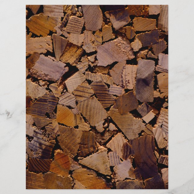 Papier Bois de chauffage rustique cabine bois  écorce mot (Devant)