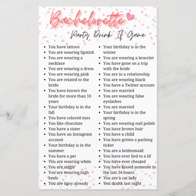 Papier Boisson de Fête de Fiançailles si Jeu (Devant)