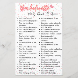 Papier Boisson de Fête de Fiançailles si Jeu