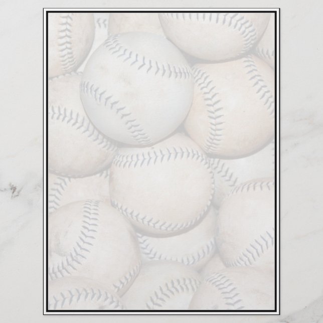 Papier Boîte de Baseballs (Softballs) (Devant)