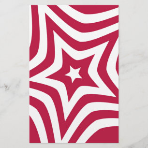 Papier Bold & Bright Red & White Star dans un Motif vecto