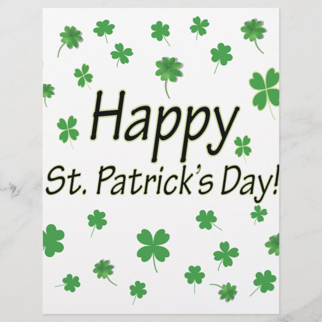 Papier Bon Jour de la Saint Patrick (Devant)