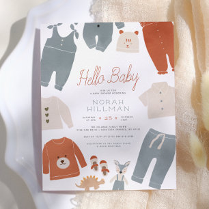 Papier Bonjour Bébé Vêtements Boho Garçon Baby Shower B