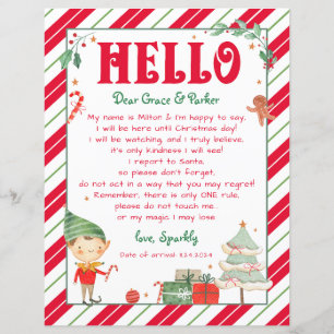 Papier Bonjour Petit Lutin de Retour Bienvenue Je Suis de