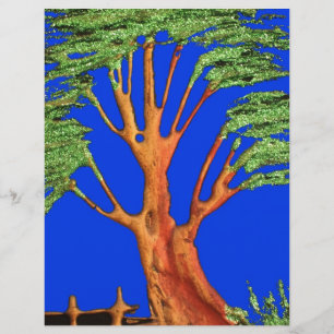 Papier Bonne journée Afrique ECO Blue Sky Acacia Tree