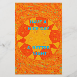 Papier Bonne journée et meilleur design rouge nuit