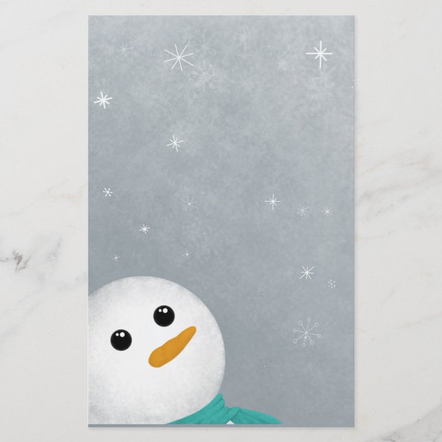Papier Bonne neige Bonhomme de neige (Devant)