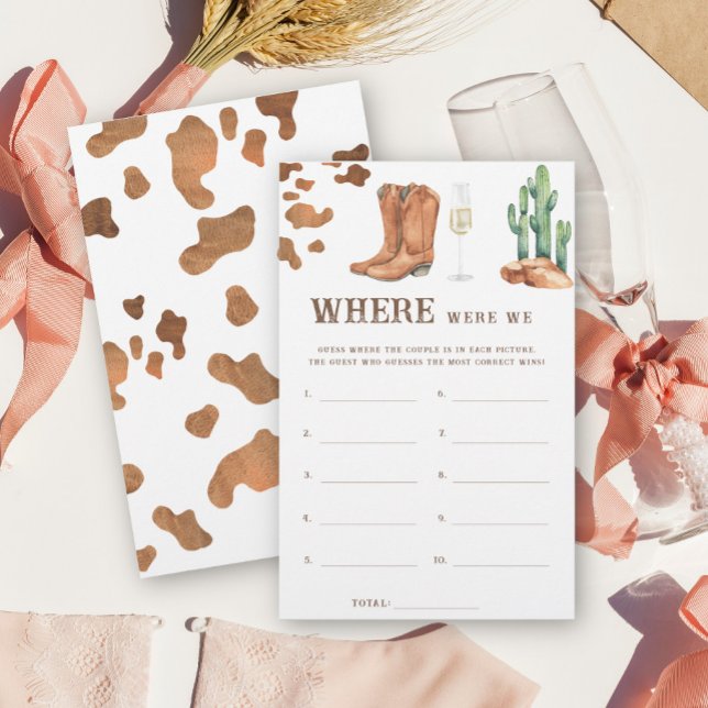 Papier Boots & Bubbly Douche nuptiale Où étions-nous jeu (Créateur téléchargé)