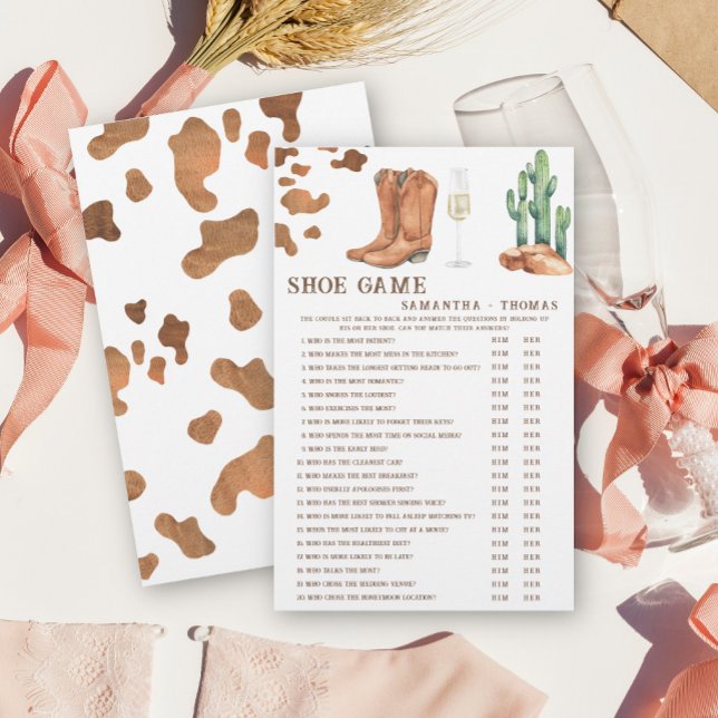 Papier Boots et Bubbly Bridal douche Jeu de chaussures (Créateur téléchargé)