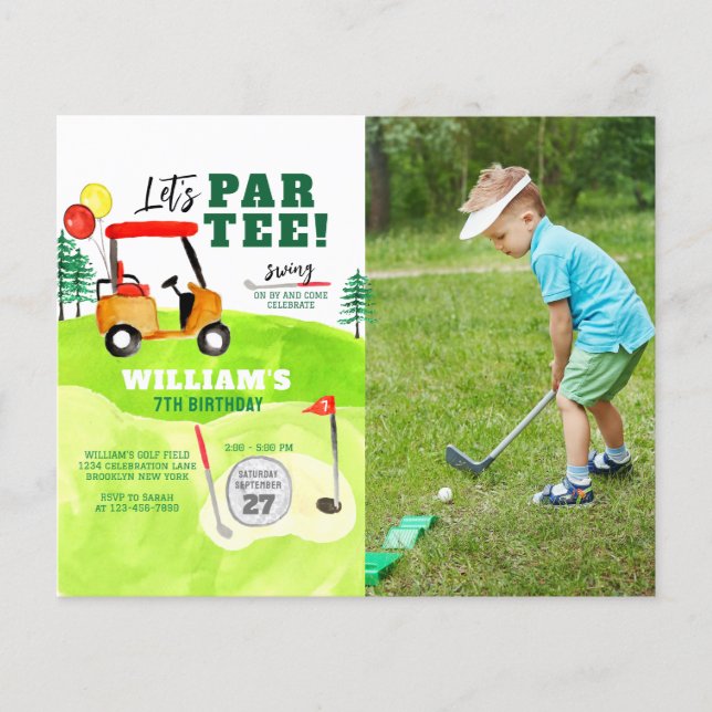 Papier Bouée De Parcours De Golf BUDGET Par Photo Anniver (Devant)
