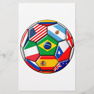 Papier Boule avec drapeaux