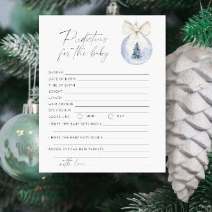 Papier Boule de Noël Bébé prédictions et conseils