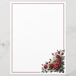 Papier Bouquet Coin Rouge Cramoisi