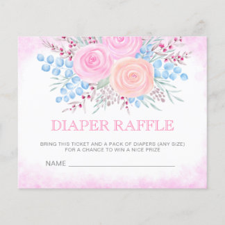 Papier Bouquet d'aquarelle de baby shower de couches