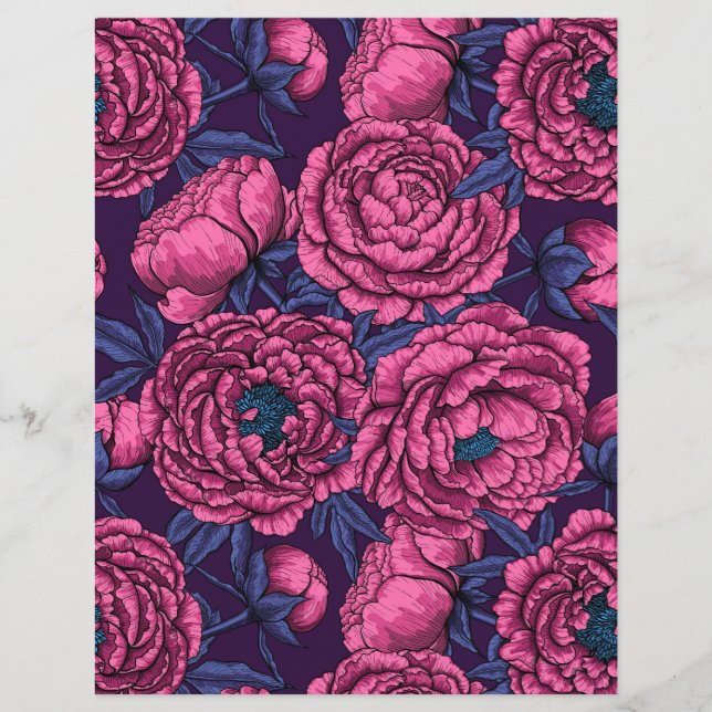 Papier Bouquet de pivoines (Devant)