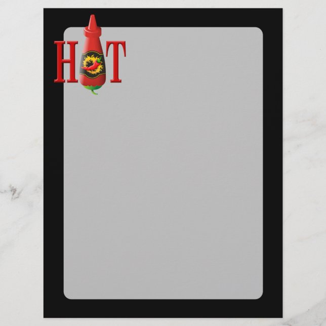 Papier Bouteille de sauce chaude (Devant)