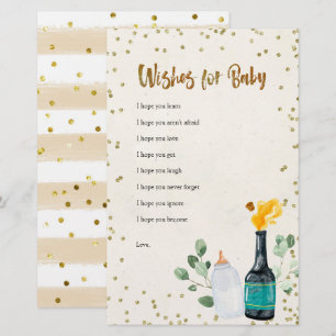 Papier Bouteilles de Baby shower Voeux pour bébé